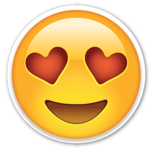 Love Hearts Eyes Emoji Transparent PNG Image