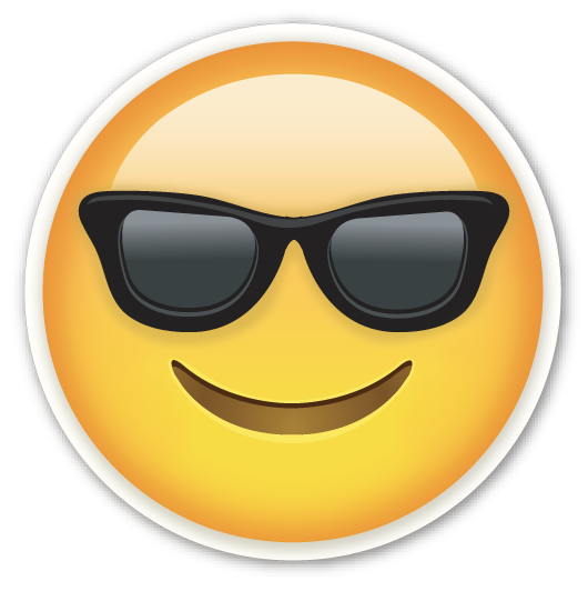 Smiling Face With Sunglasses Cool Emoji Transparent PNG Image