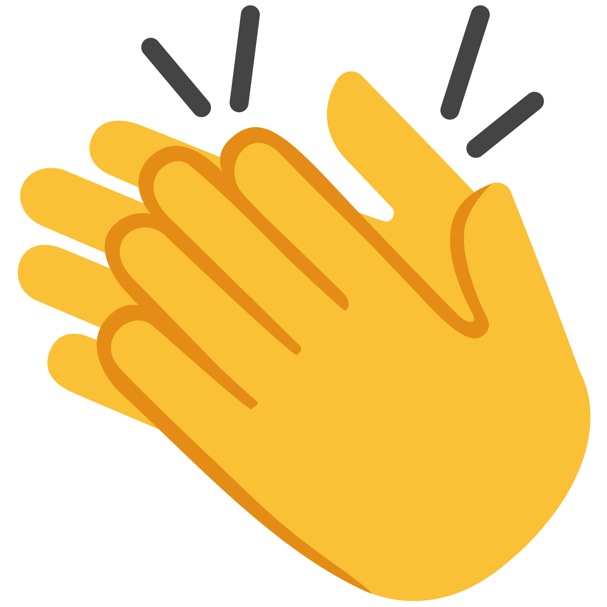 Applause Clapping Fonts Hand Noto Emoji Transparent PNG Image
