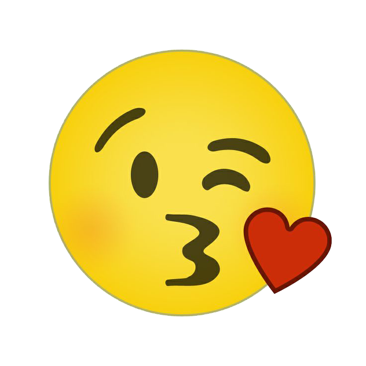 Emoticon Smiley Kiss Emoji Frame Transparent PNG Image