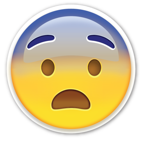 Fearful Emoji Transparent PNG Image