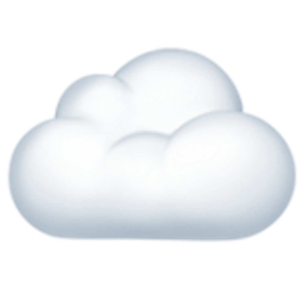 White Computing Cloud Emoji Transparent PNG Image