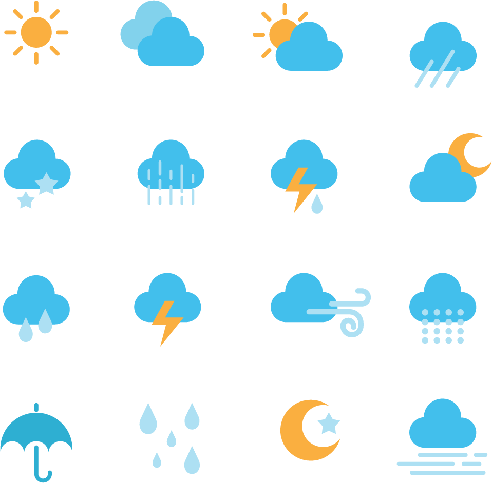 Blue Symbol Weather Rain Area Transparent PNG Image