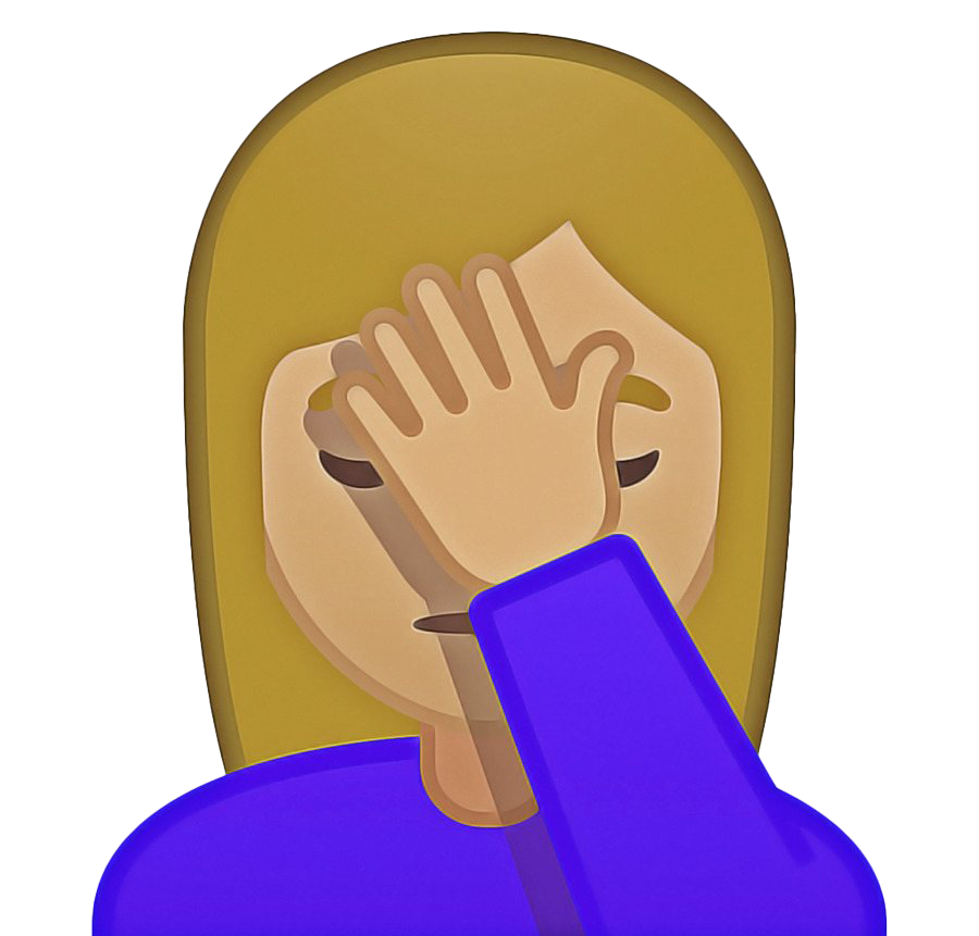 Facepalm Emoji Transparent PNG Image