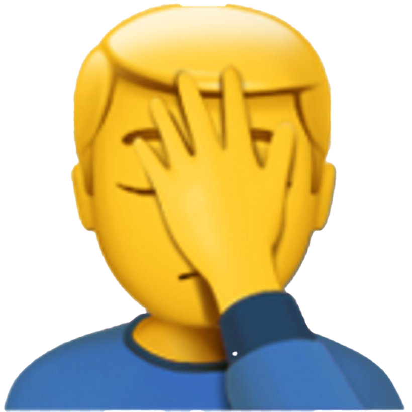 Facepalm Emoji Transparent PNG Image