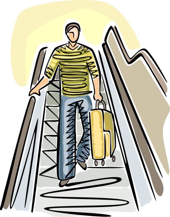 Vector Escalator Transparent PNG Image