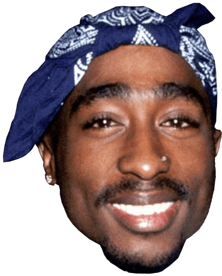 Tupac Face Transparent PNG Image