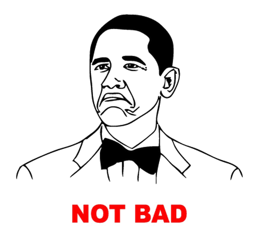 Not Bad Face Obama Transparent PNG Image