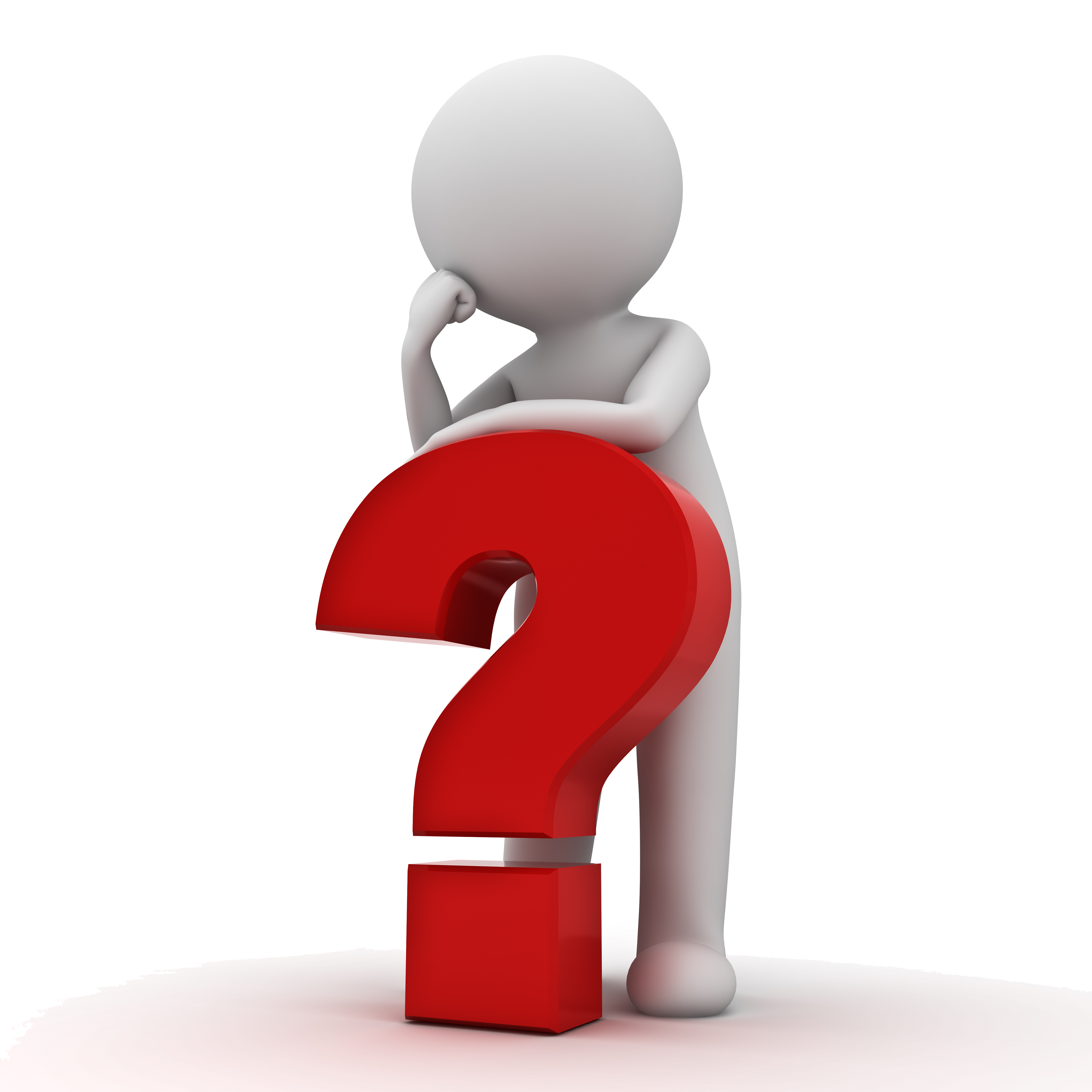 Thinking graphy Question Mark Man Stock Transparent PNG Image