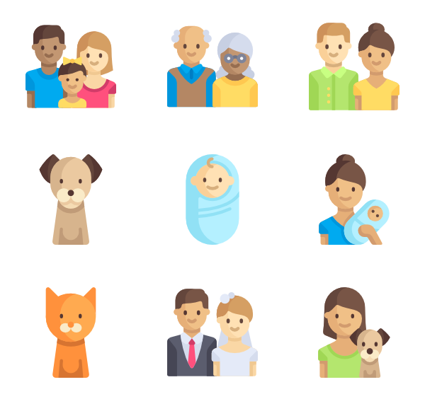 Vector Family Transparent PNG Image