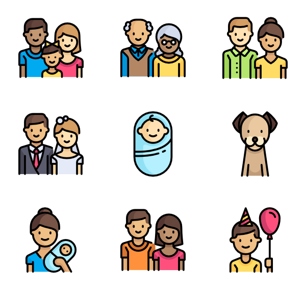 Vector Family Transparent PNG Image
