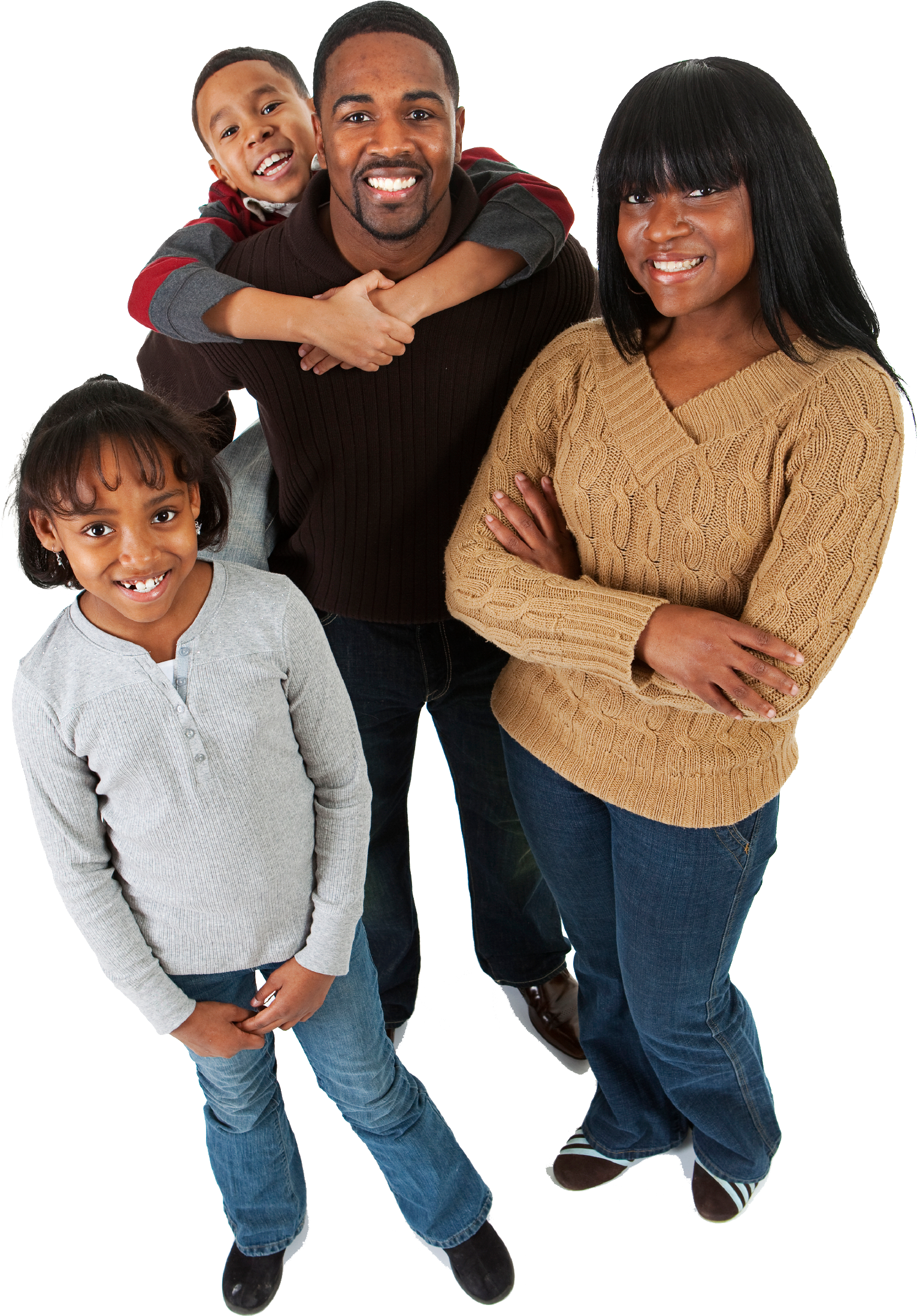 Black Family Transparent PNG Image