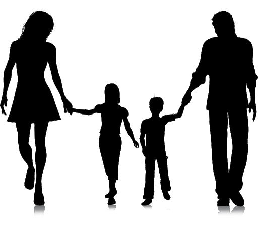 Walking Vector Family Transparent PNG Image