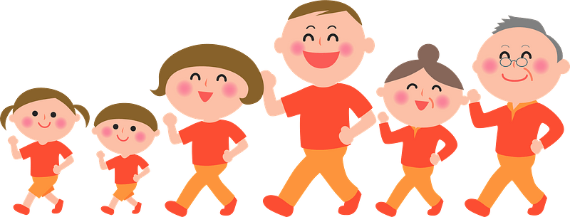 Walking Vector Family Transparent PNG Image