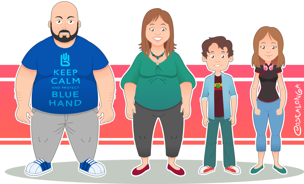 Vector Family Happy Transparent PNG Image
