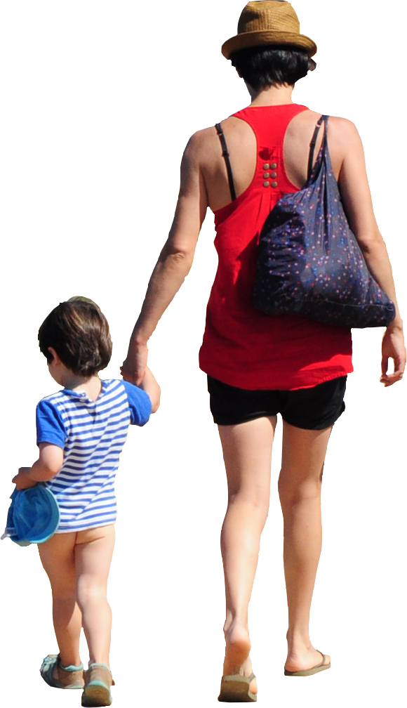 Walking Family Transparent PNG Image