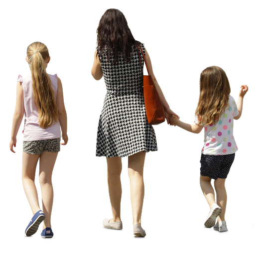 Walking Family File Transparent PNG Image