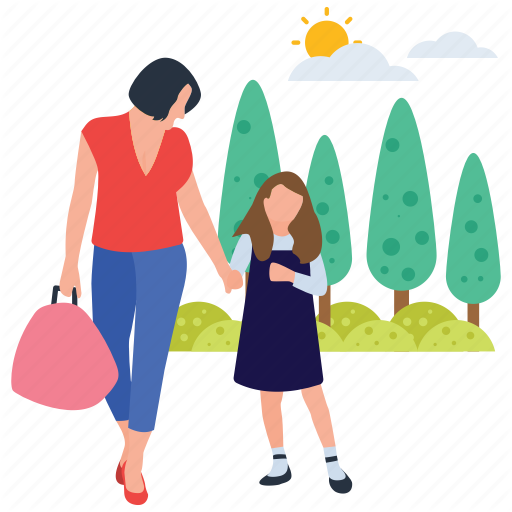 Walking Family Transparent PNG Image