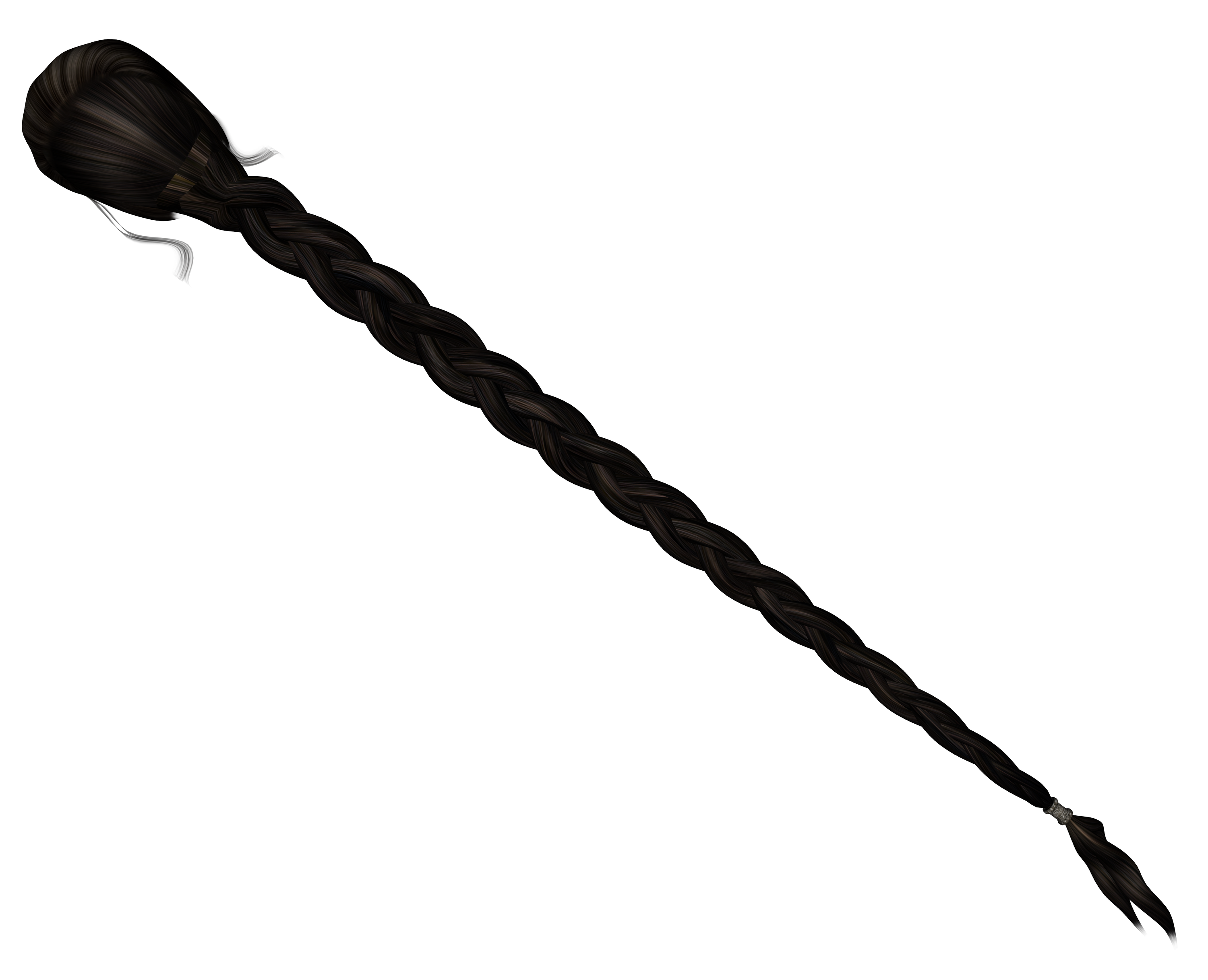 Black Braids Transparent PNG Image