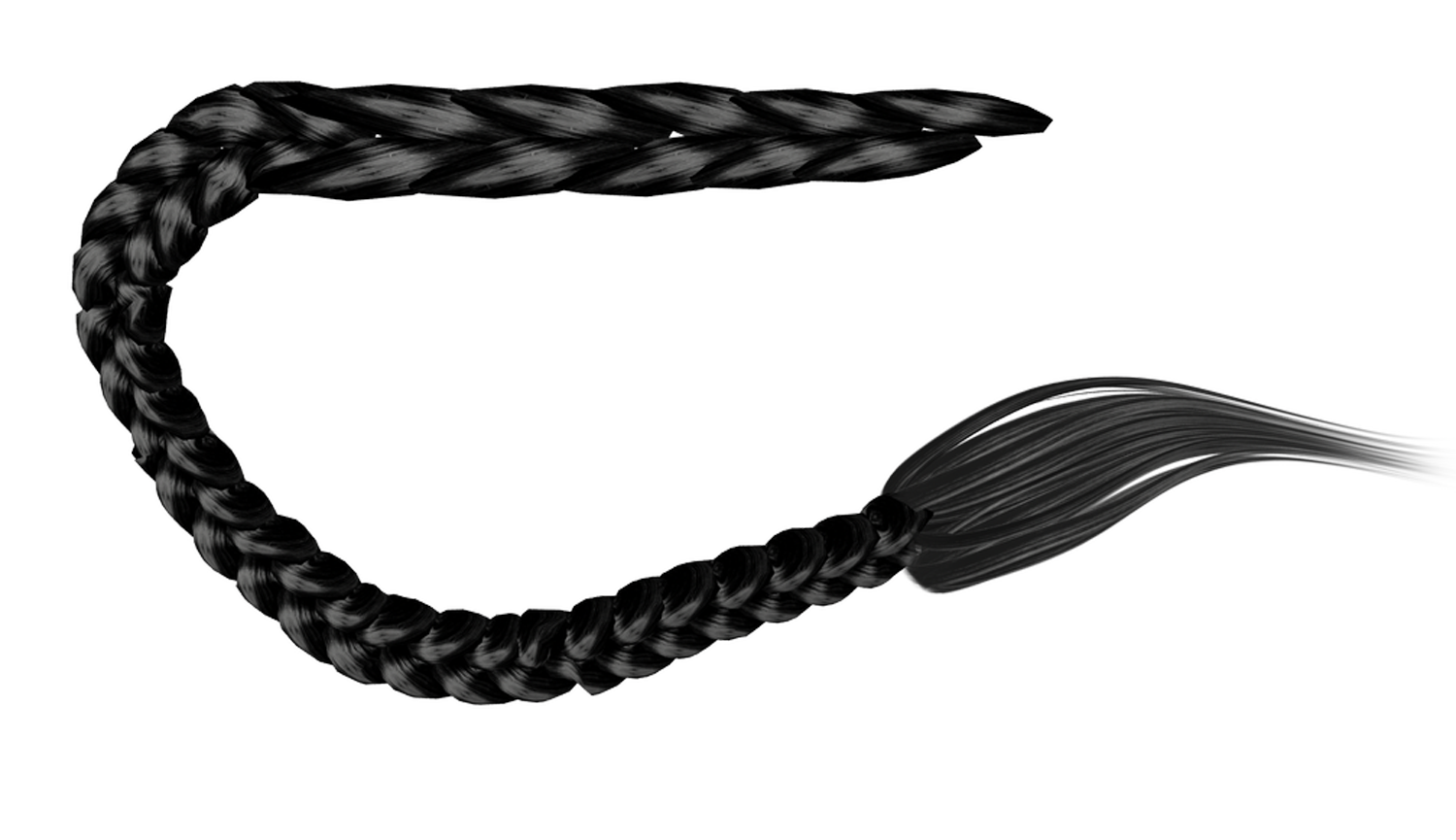 Black Braids Transparent PNG Image