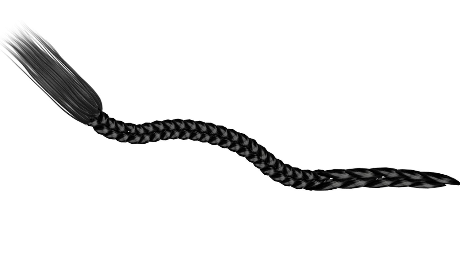 Black Braids Transparent PNG Image