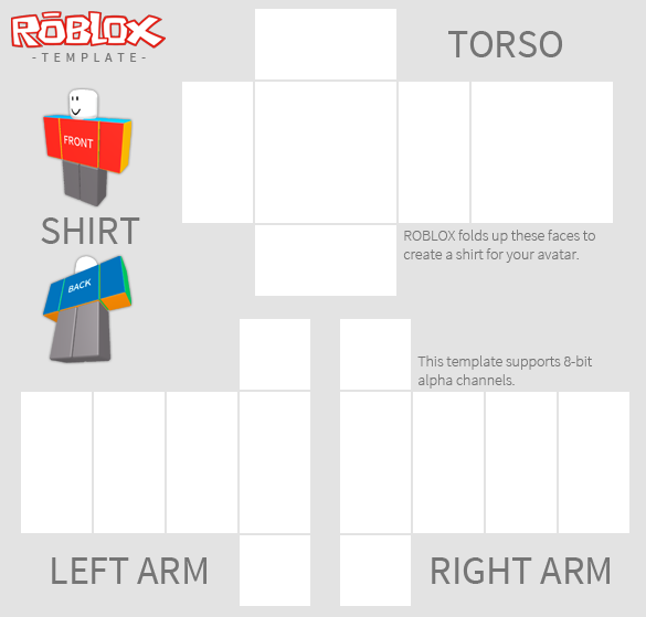 Roblox Shaded Shirt Template Transparent PNG Image
