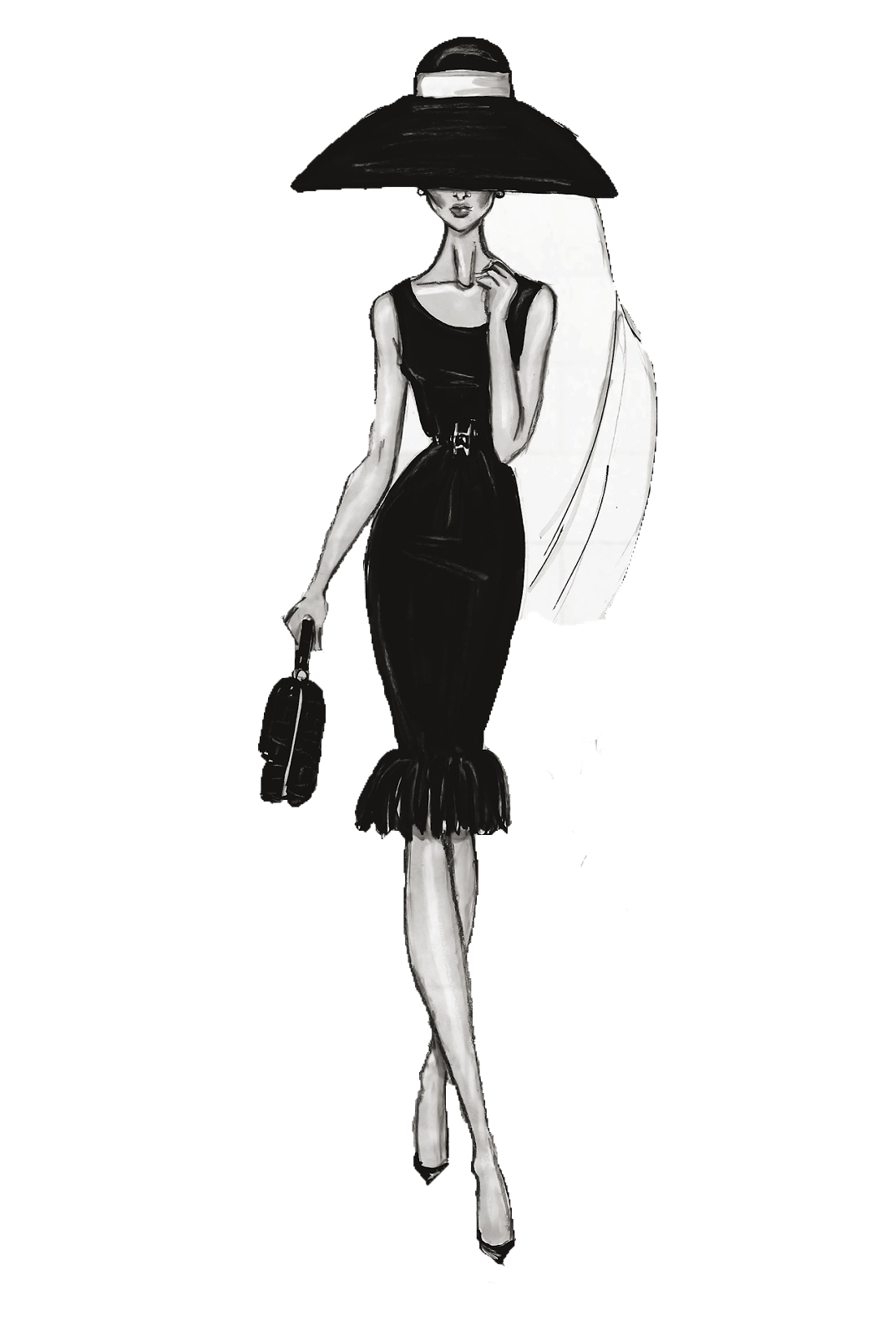 Female Fashion Drawing Illustration Chanel Transparent PNG Image
