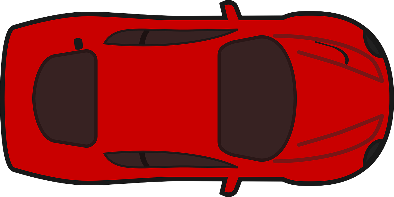 Top Vector Ferrari View Transparent PNG Image