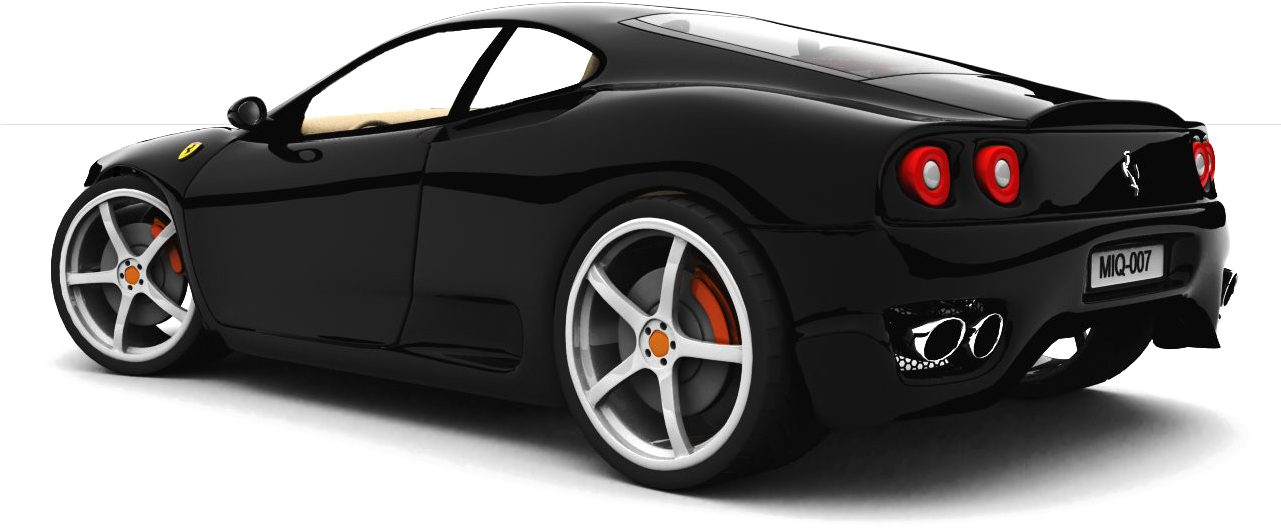 Car Matte Black Ferrari Transparent PNG Image