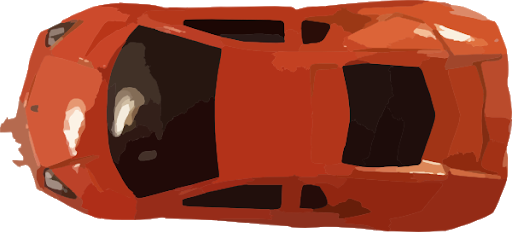 Orange Top Ferrari View Transparent PNG Image