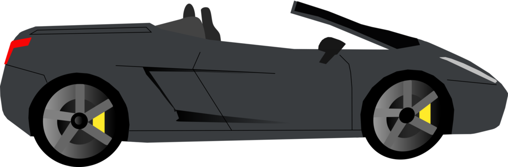 Ferrari Vector Black Transparent PNG Image