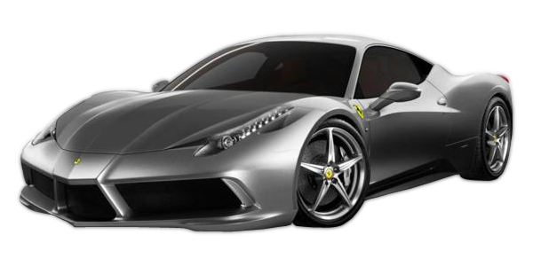 Ferrari Black Silver Transparent PNG Image