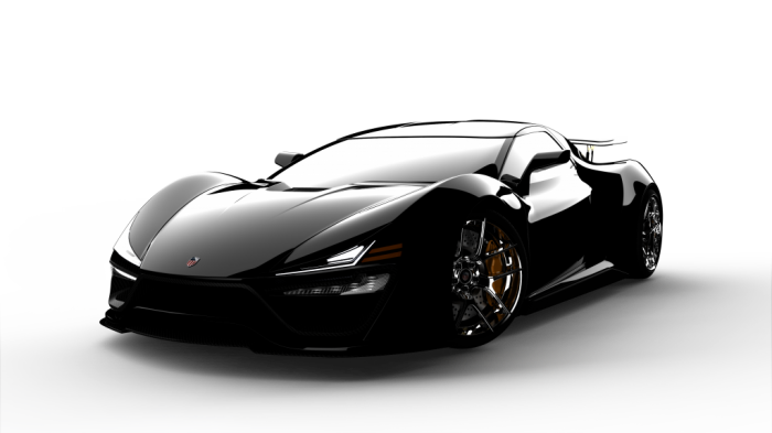 Dark Ferrari Black Transparent PNG Image