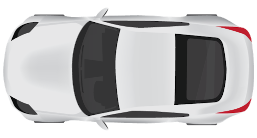 White Ferrari Top View Transparent PNG Image