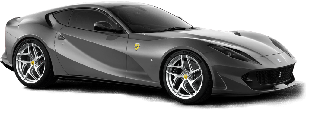 Ferrari Black Side View Transparent PNG Image