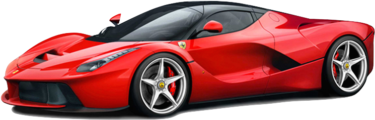 Ferrari Side Red View Transparent PNG Image