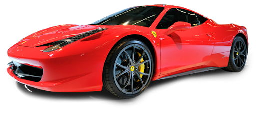 Ferrari Side Red View Transparent PNG Image