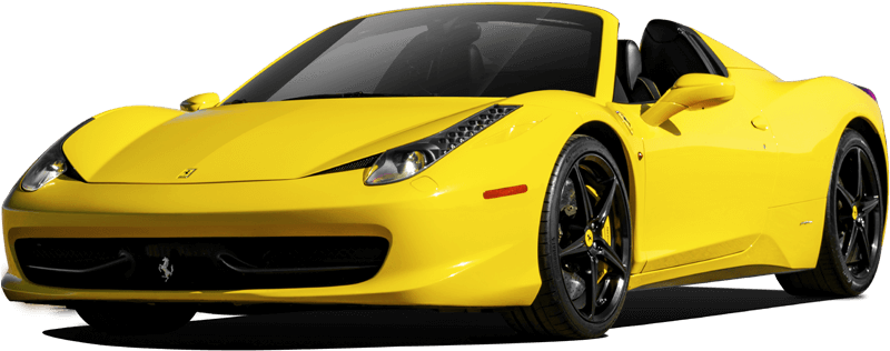 Ferrari Yellow Superfast Transparent PNG Image