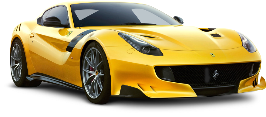 Ferrari Yellow Superfast Transparent PNG Image