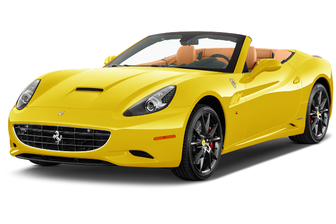 Ferrari Yellow Superfast Transparent PNG Image