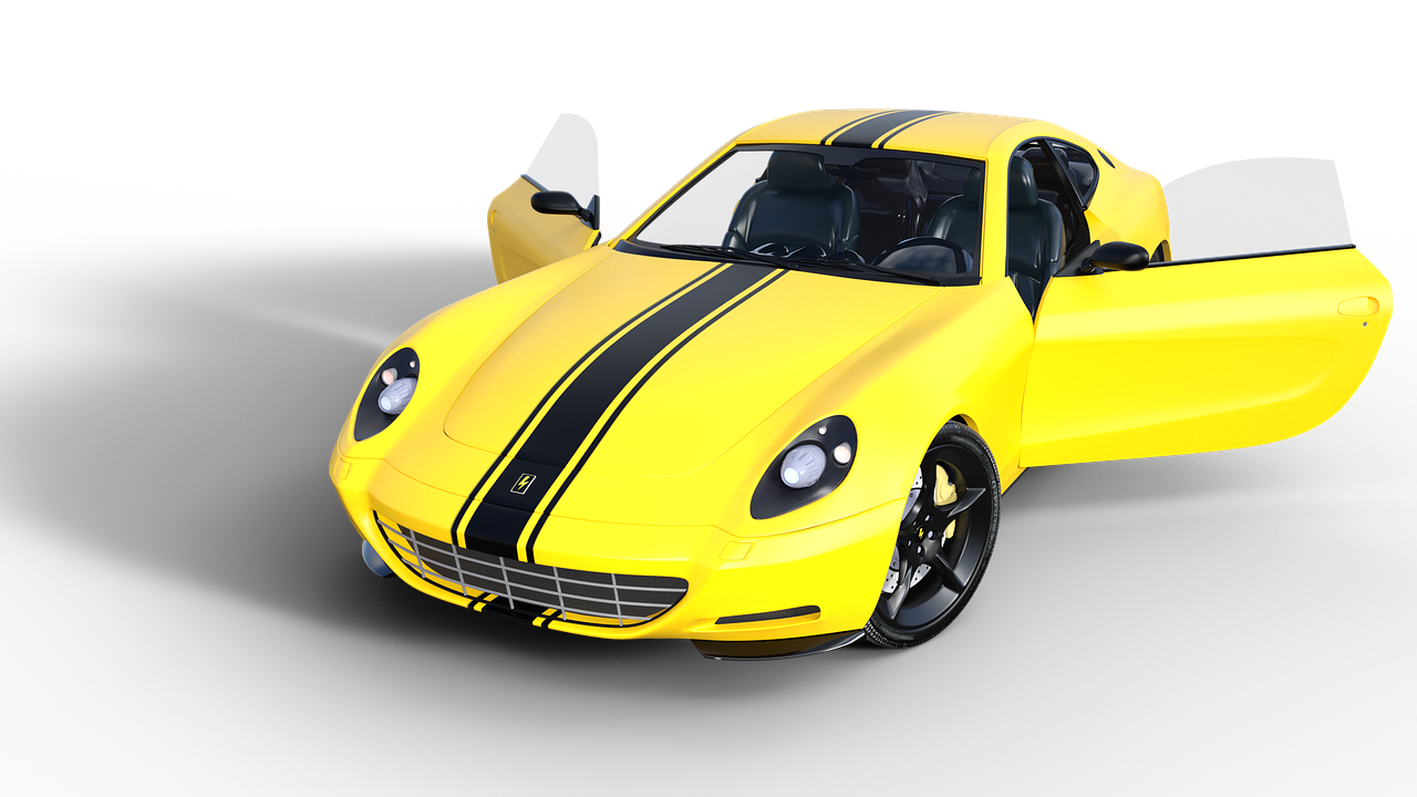 Ferrari Yellow File Transparent PNG Image