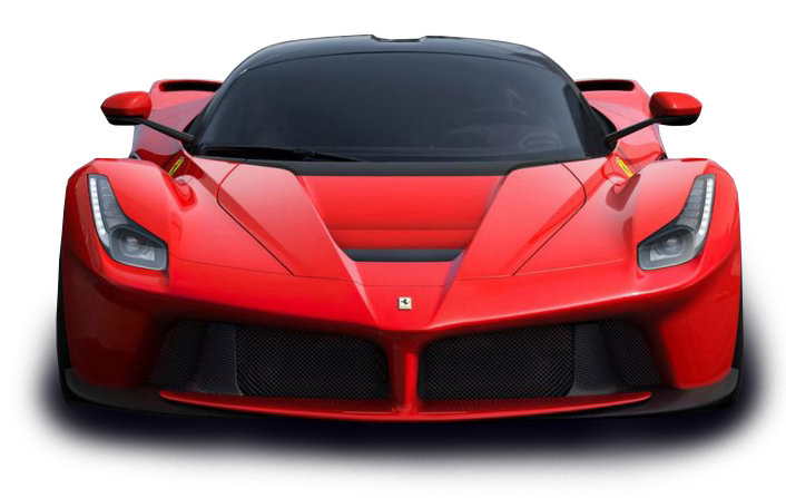 Front Ferrari Red View Transparent PNG Image
