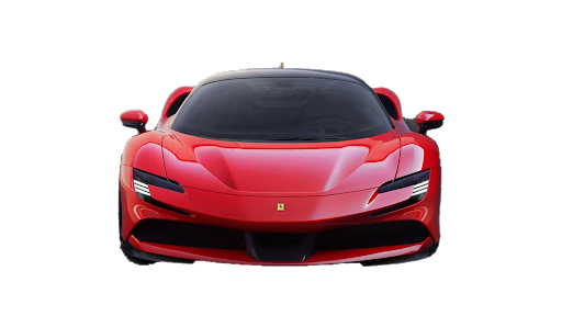 Front Ferrari Red View Transparent PNG Image