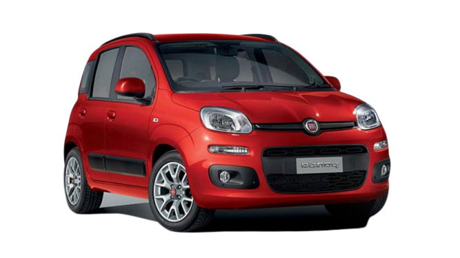 Fiat Car Panda Red Transparent PNG Image