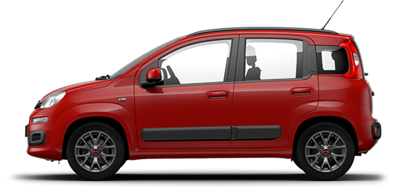 Fiat Car Panda Red Transparent PNG Image