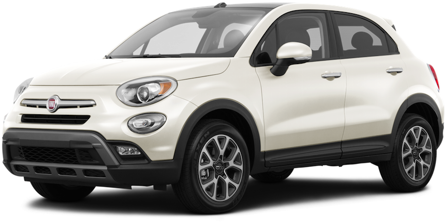 Fiat White Side View Transparent PNG Image