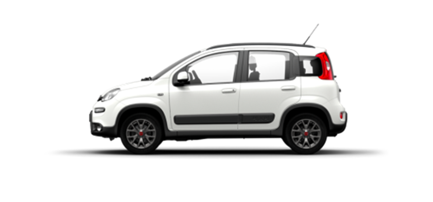 Fiat Side White Panda View Transparent PNG Image