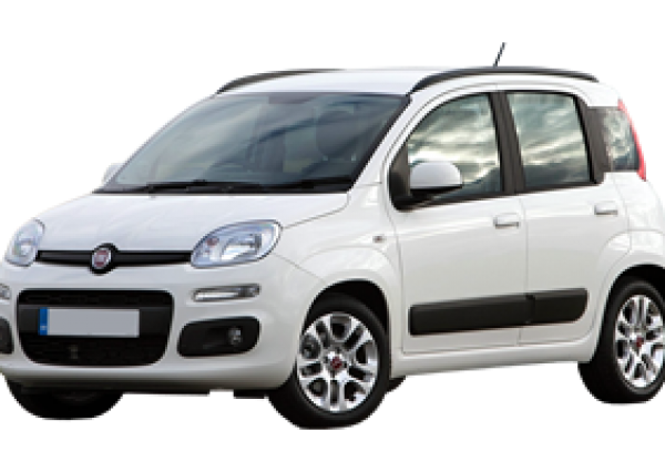 Fiat Panda White Side View Transparent PNG Image