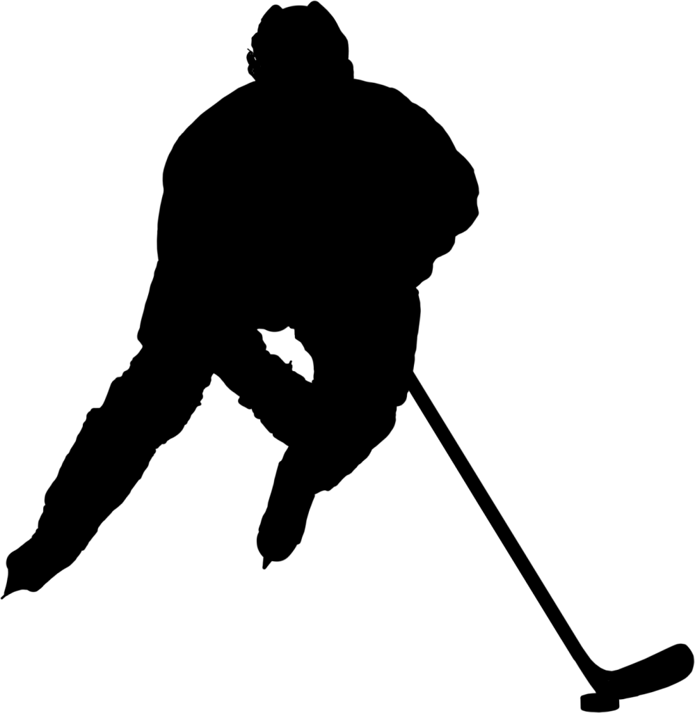 Player Silhouette Hockey Field Transparent PNG Image