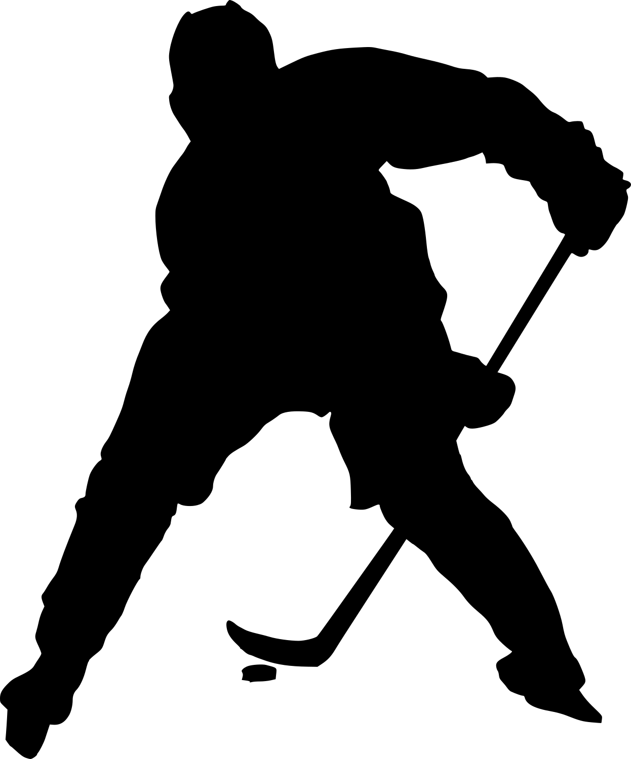 Player Silhouette Hockey Field File Transparent PNG Image